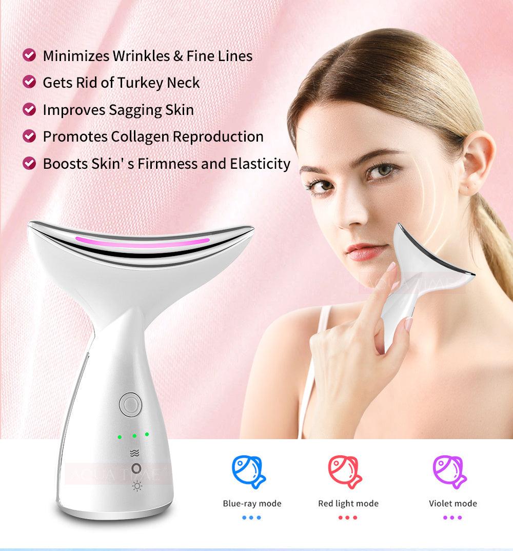 EMS Microcurrent Neck Face Beauty Device With 3 Colors LED Photon Therapy Skin Tighten Reduce Double Chin Face Lifting Devices EMS Microcurrent Neck Face Beauty Device With 3 Colors LED Photon Therapy Skin Tighten Reduce Double Chin Face Lifting Devices